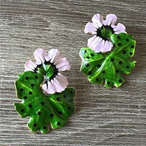 Statement flower earrings A757